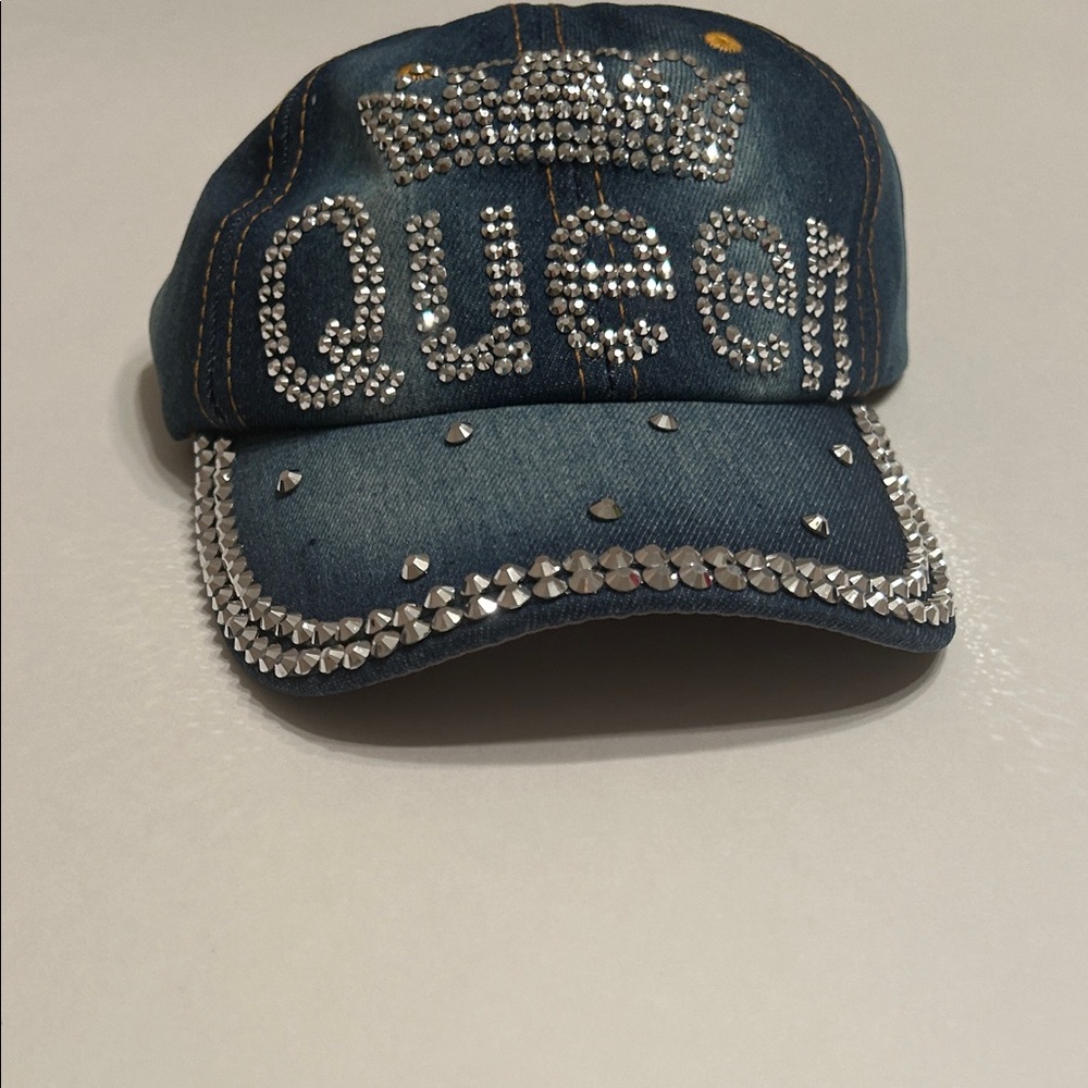 Denim Queen Studded Cap
